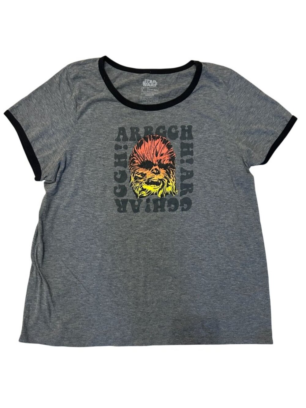 Torrid‎ Star Wars Chewie “Arrgghh” Ringer Tee – 3X – Grey (Fifth Sun)